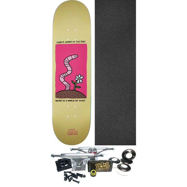 Foundation Skateboards Jesse Lindloff Nature Rhymes Skateboard Deck - 8.5" x 32.38" - Complete Skateboard Bundle